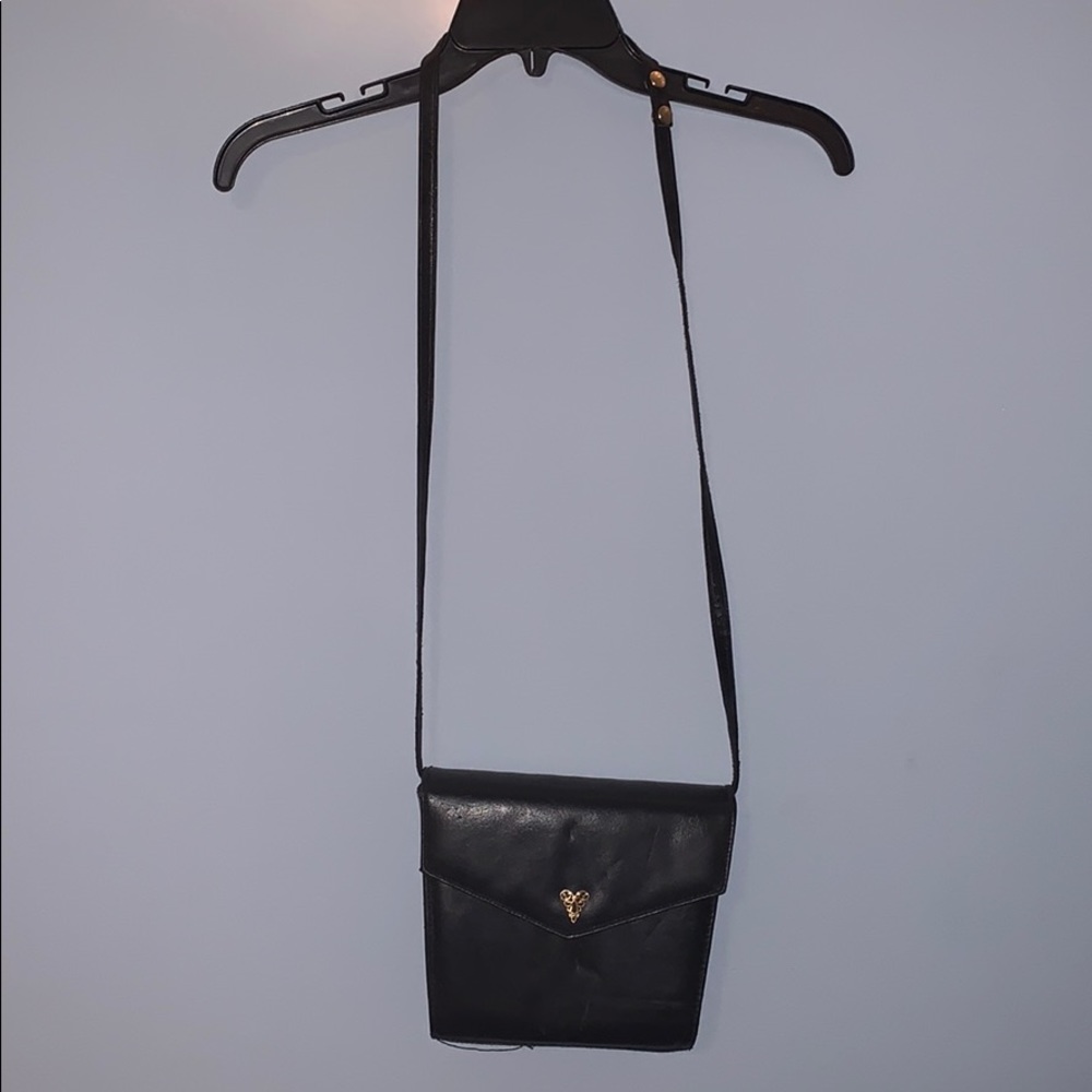 Black leather purse